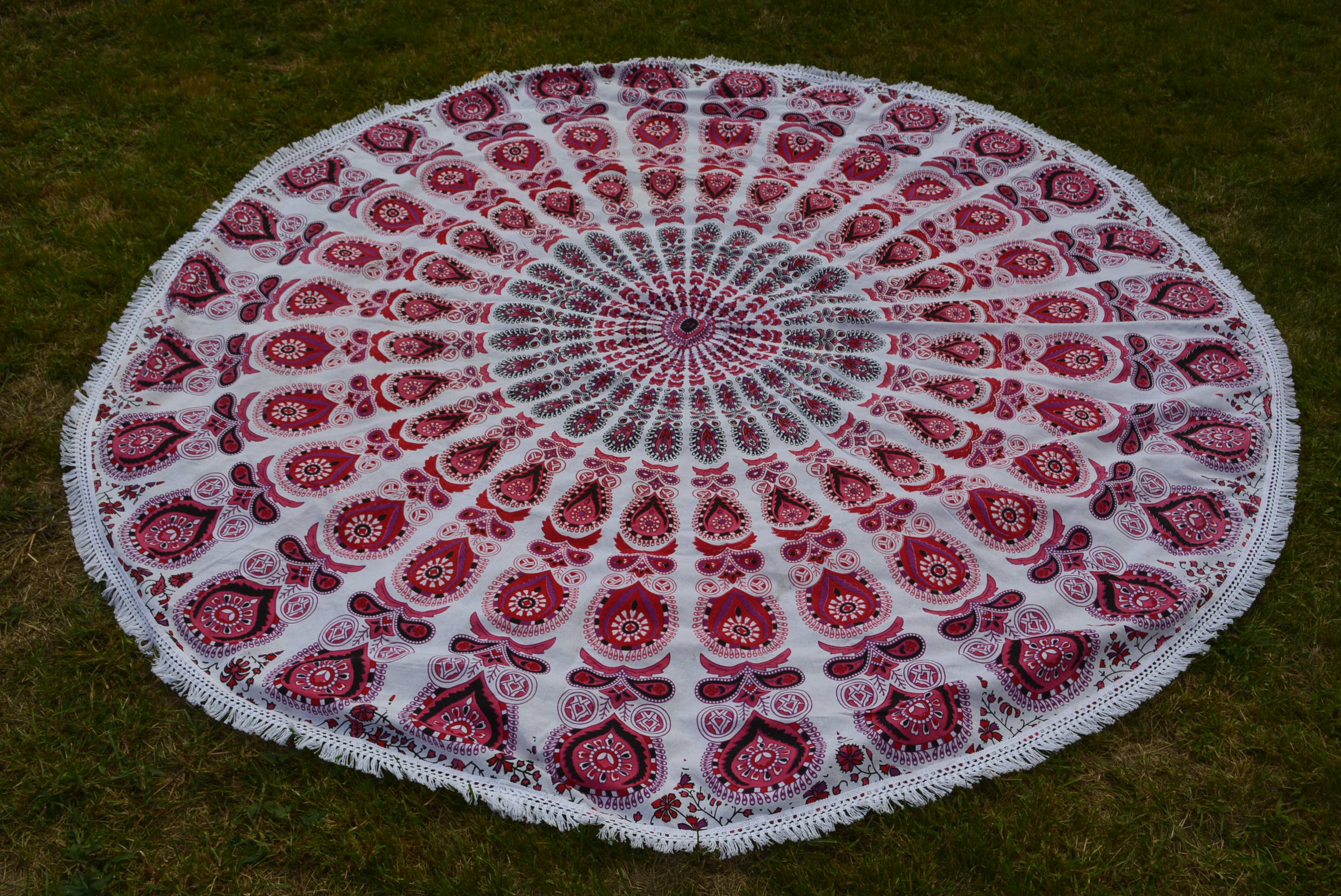 Boho Mandala Tapestry Table cloth wall cover beach Round blanket DC-OMSutra