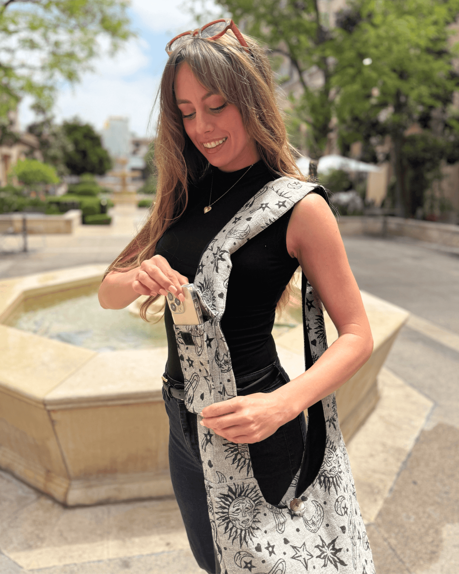 Kathmandu Collection Celestial Print Hobo Bag Jupiter Gear Home
