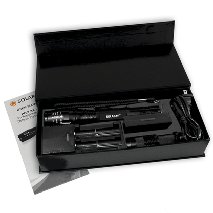 Solaray ZX-1XL 18650 LED Tactical Flashlight Kit Jupiter Gear Home