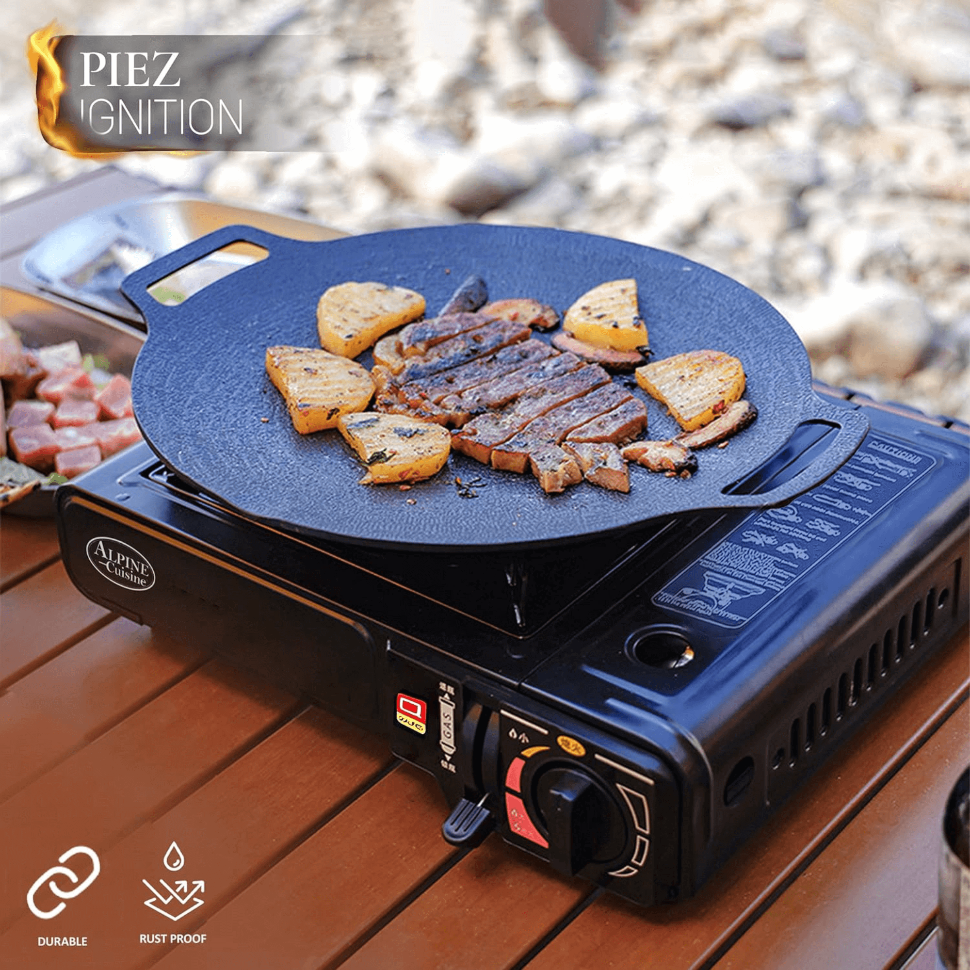 Alpine Cuisine Lightweight Portable Gas Stove for Outdoor and Indoor Cooking Jupiter Gear Home
