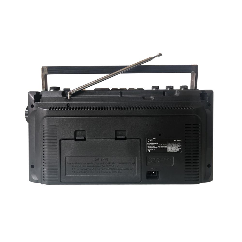 Supersonic 4 Band Bluetooth Radio &amp; Cassette Player + Cassette To Mp3 Converter Jupiter Gear Home