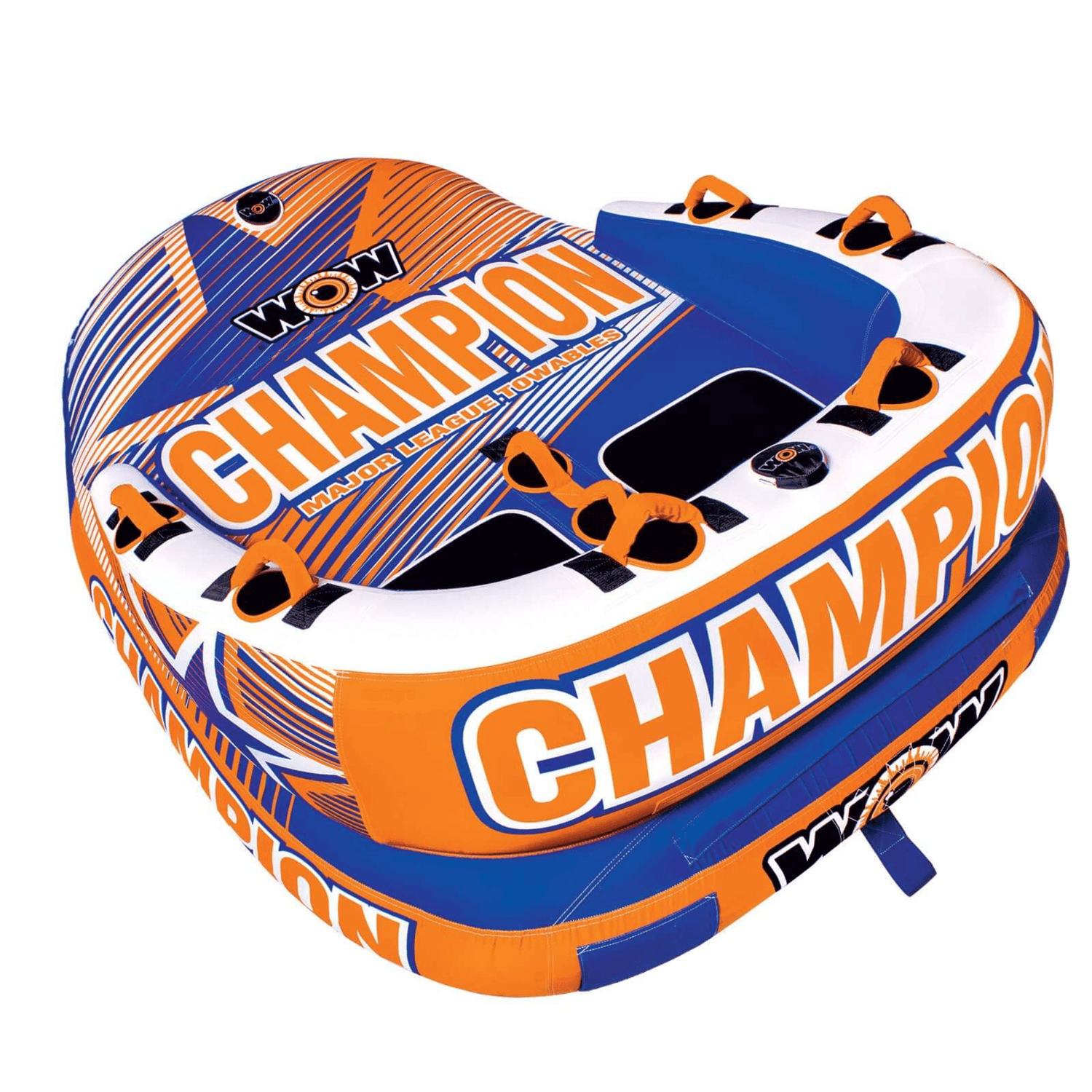 WOW Watersports Champion 2-Person Towable with EZ-Up Nose for Minimal Drag and Footrest Jupiter Gear Home