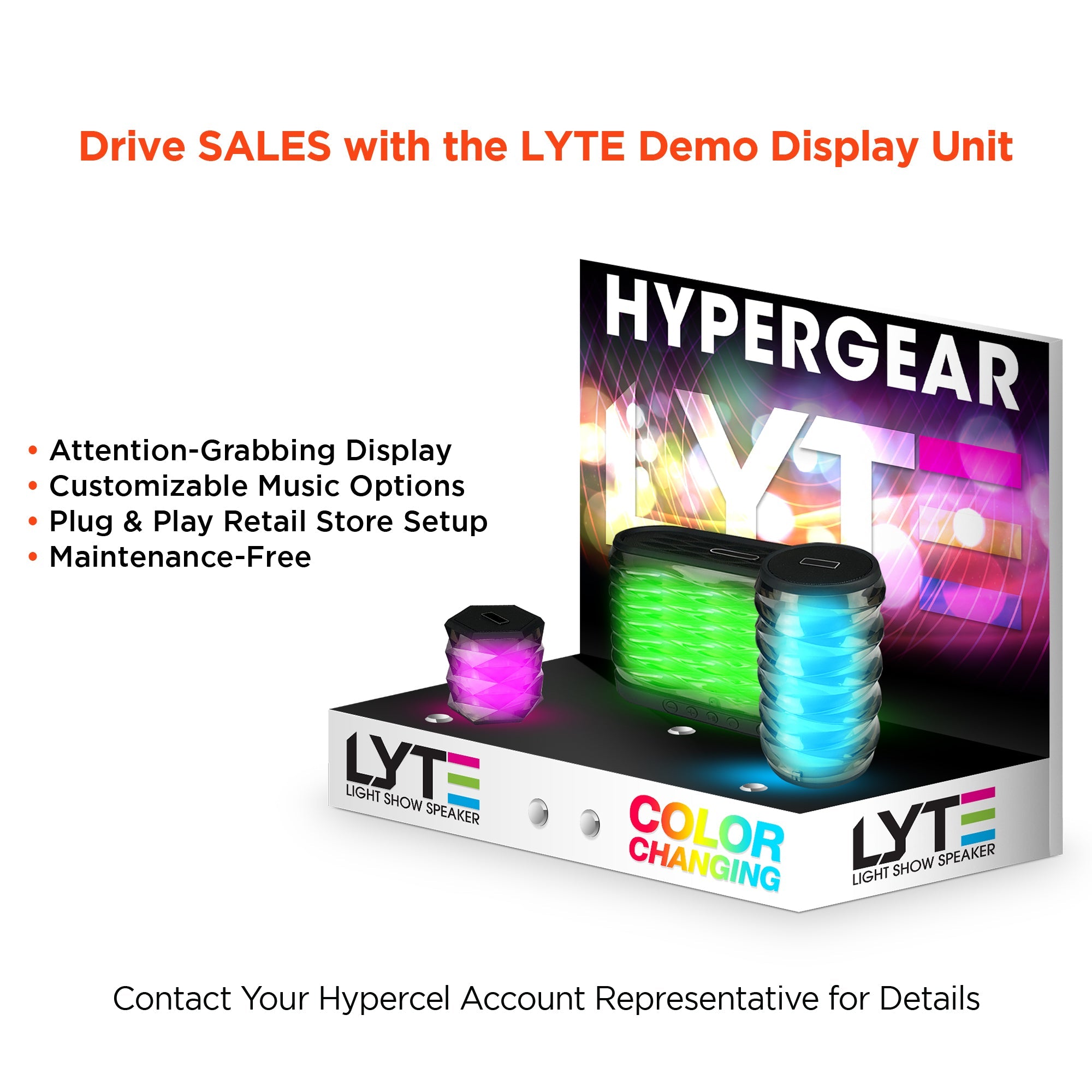 HyperGear LYTE Mini Wireless LED Speaker Jupiter Gear Home