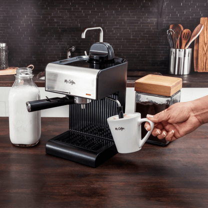Mr. Coffee Café Steam Espresso and Cappuccino Machine with Milk Frothing Wand Jupiter Gear Home