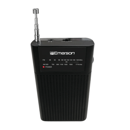 Emerson Portable AMFM Radio with Built-In Speaker and Easy Removable Belt Clip Jupiter Gear Home