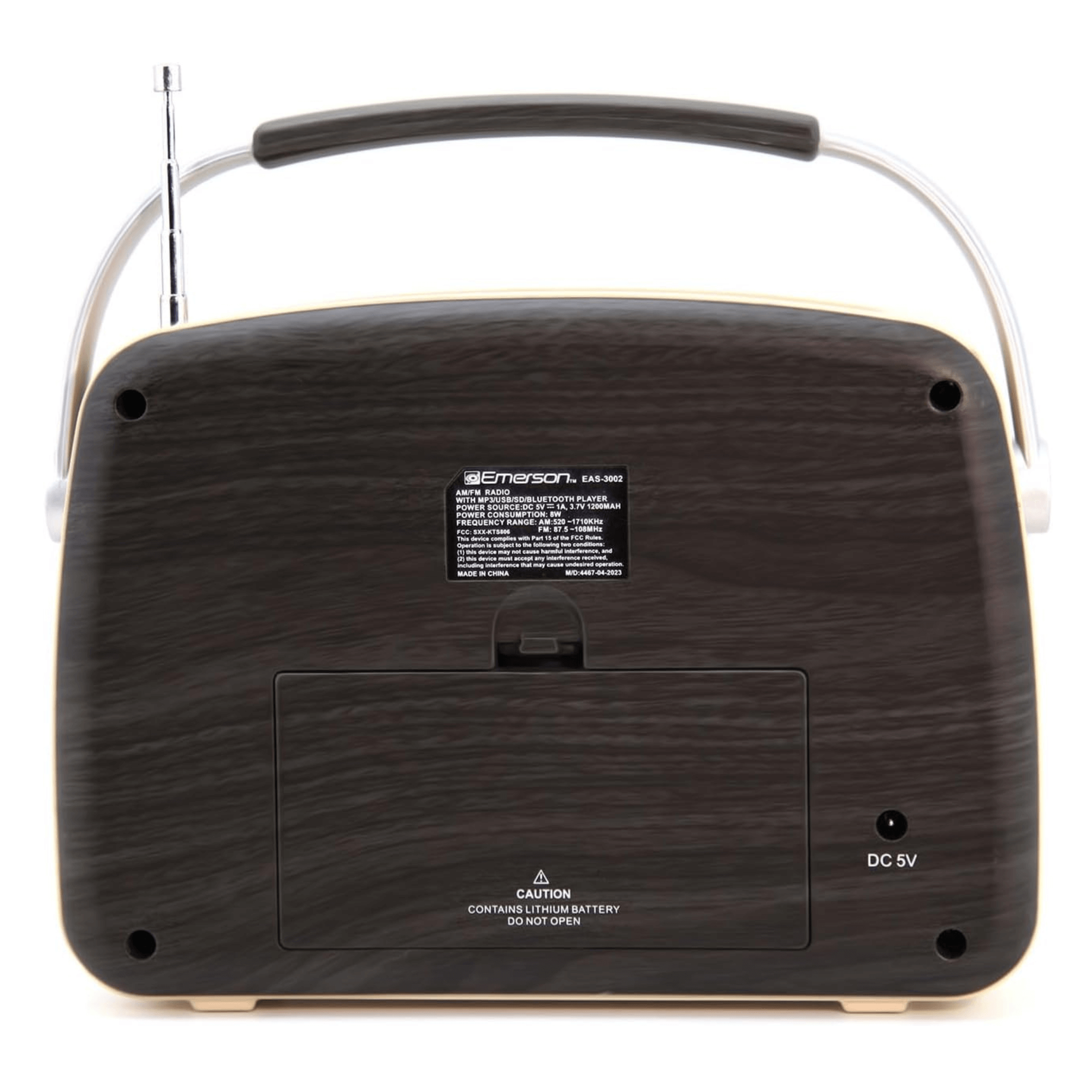 Emerson Portable Retro Radio with Built-In Rechargeable Battery and Memory Set Jupiter Gear Home