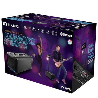 Supersonic Portable PA System Karaoke Speaker with TWS, FM Radio &amp; LED Disco Ball (IQ-906K) Jupiter Gear Home