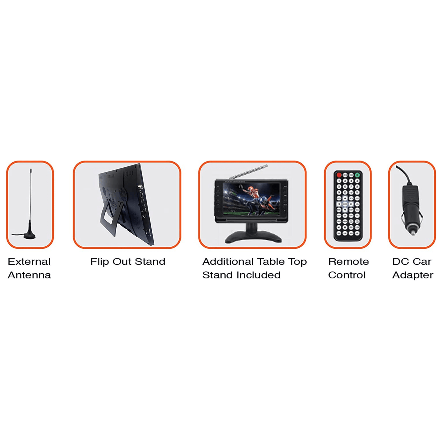 Naxa 14" 12 Volt AC/DC Portable Television - Refurbished Jupiter Gear Home
