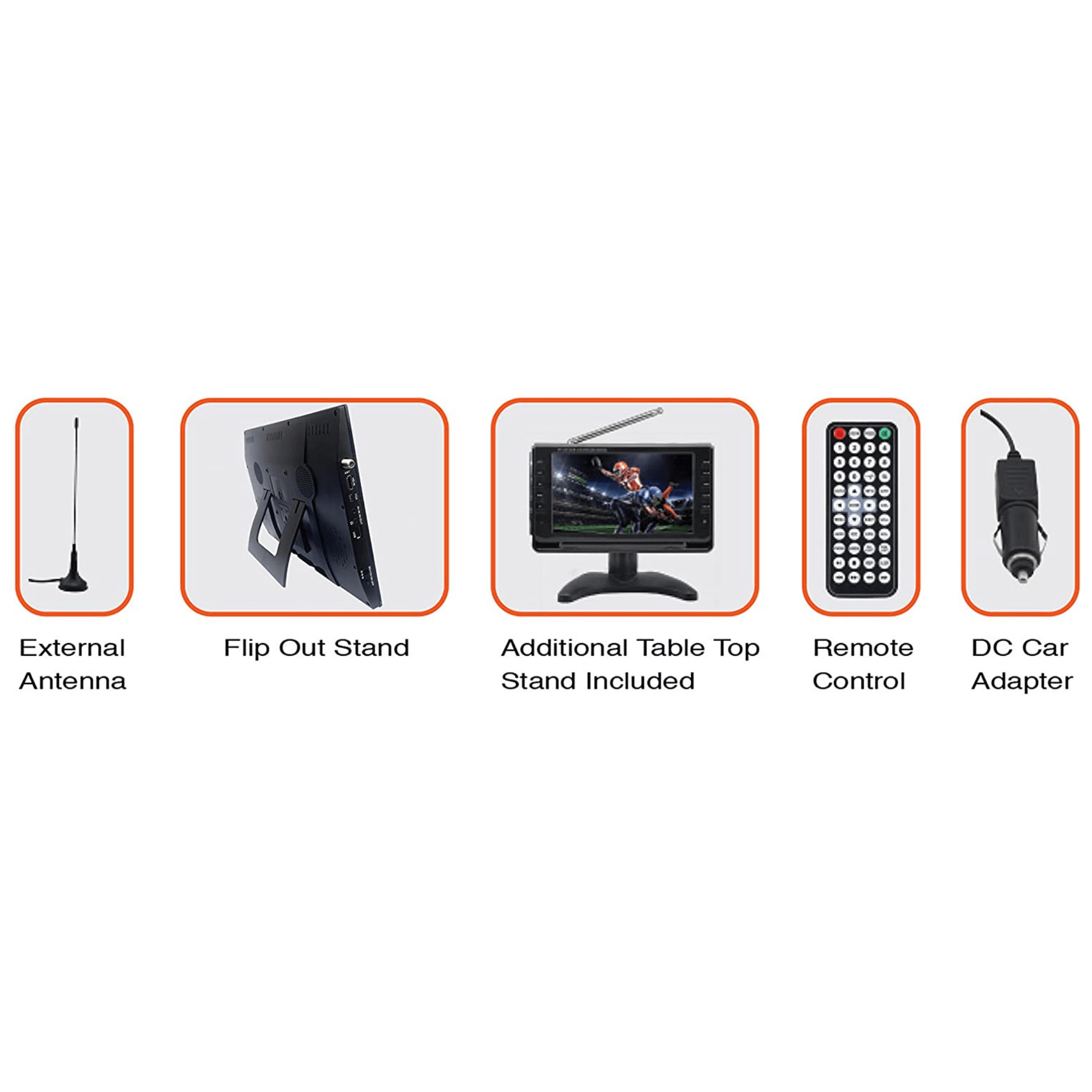 Naxa 14" 12 Volt AC/DC Portable Television - Refurbished Jupiter Gear Home