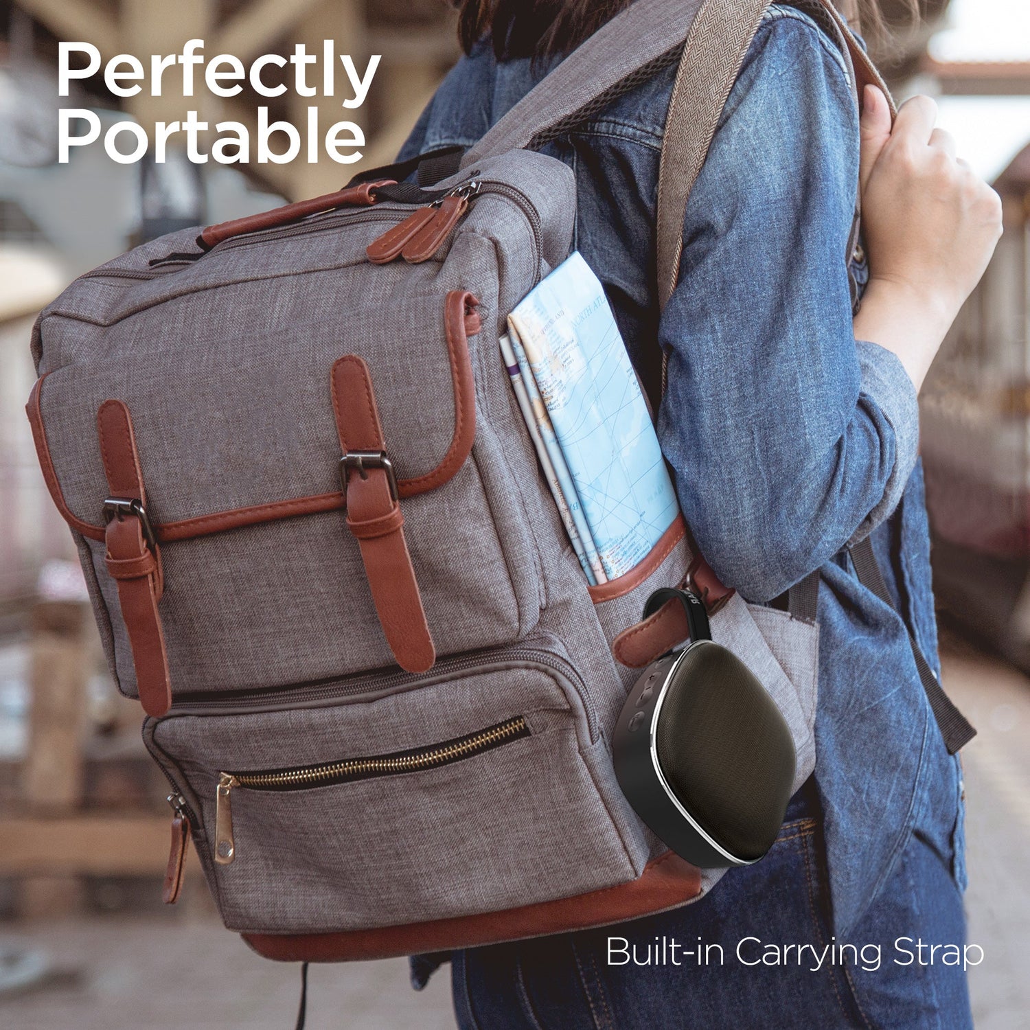 HyperGear Fabrix Mini Wireless Speaker for Easy Pairing w Built-In Mic Jupiter Gear Home