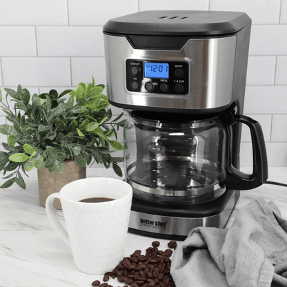 Better Chef 12-Cup Programmable Coffee Maker with Stainless Steel Accents Jupiter Gear Home