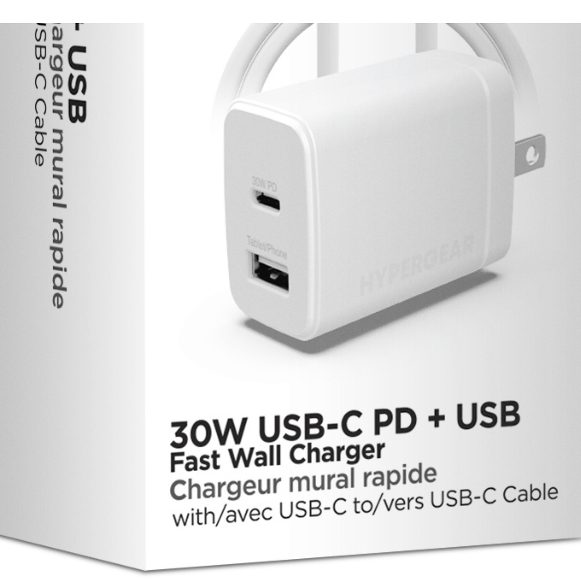 HyperGear 30W PD Dual Wall Charger + USB-C to USB-C Jupiter Gear Home