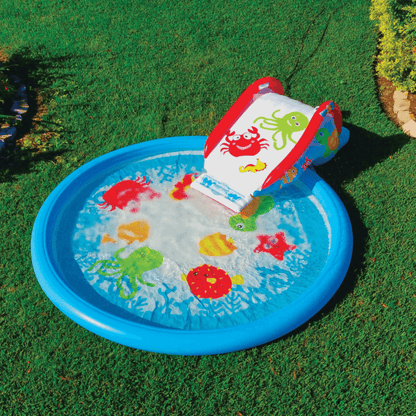 WOW Watersports Under the Sea 10 Ft Splash Pad with Adjustable Built-in Sprinkler System Jupiter Gear Home