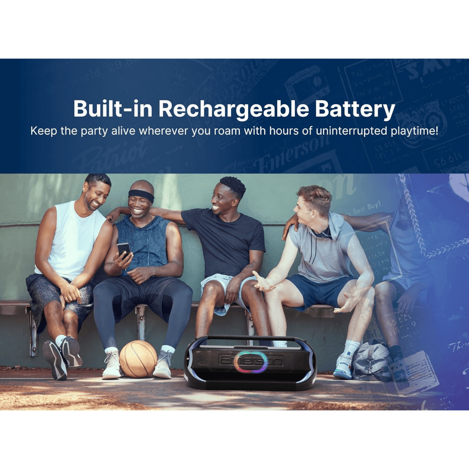 Emerson Triad Grip XL Portable Bluetooth LED Party Speaker Jupiter Gear Home