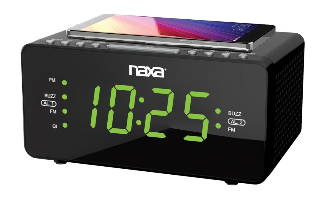 Naxa Dual Alarm Clock with Qi Wireless Charging Function (NRC-191) Jupiter Gear Home