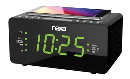Naxa Dual Alarm Clock with Qi Wireless Charging Function (NRC-191) Jupiter Gear Home