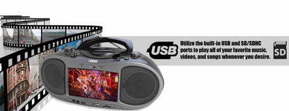 Naxa 7" Bluetooth DVD Boombox Jupiter Gear Home