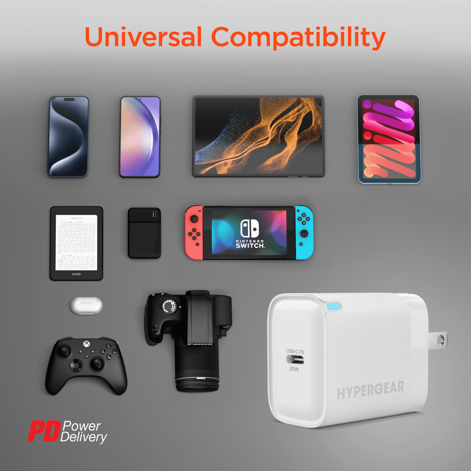 HyperGear 20W USB-C PD Wall Charger Jupiter Gear Home