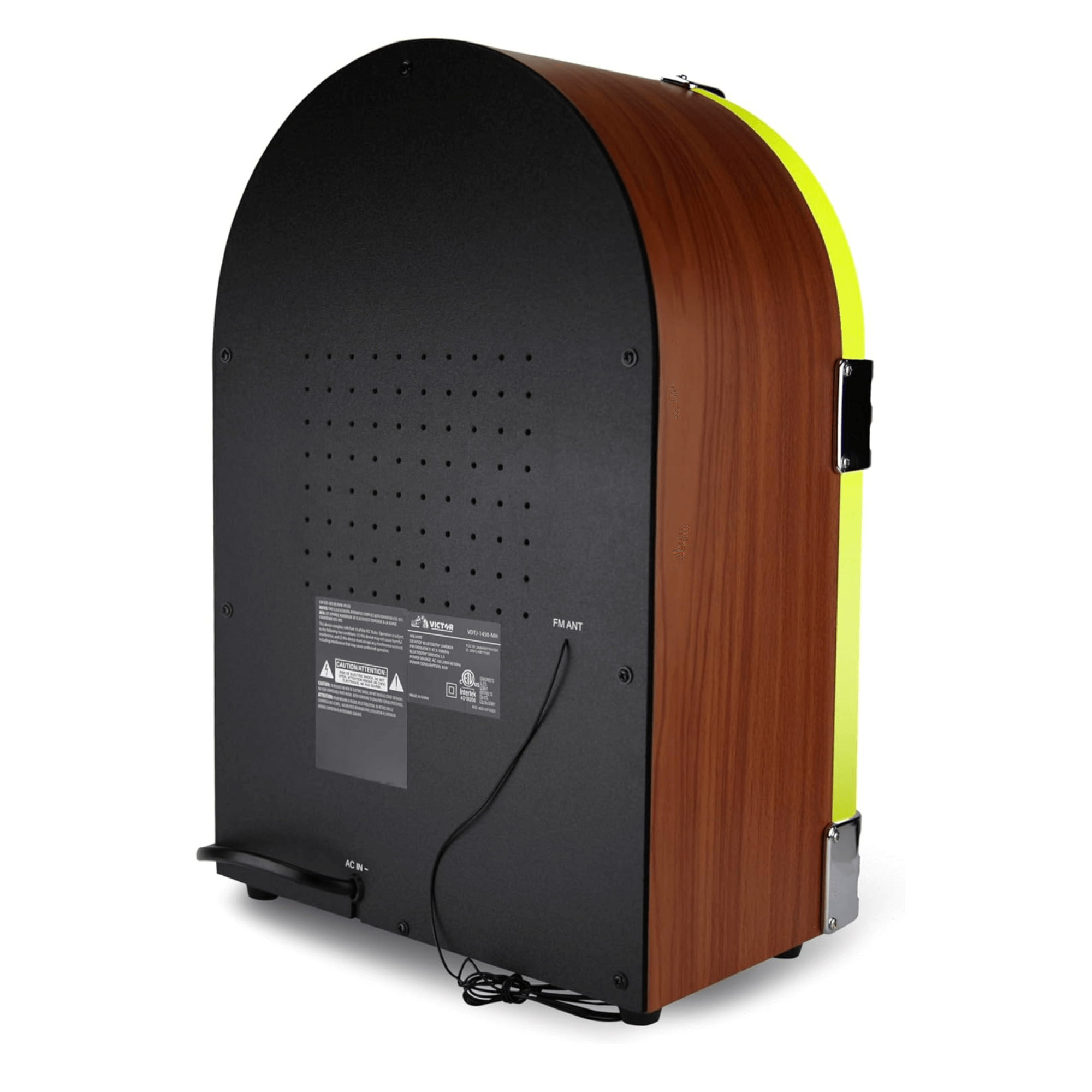 Victor Wilshire Bluetooth Jukebox with Multicolor LED Lighting and FM Radio Jupiter Gear Home