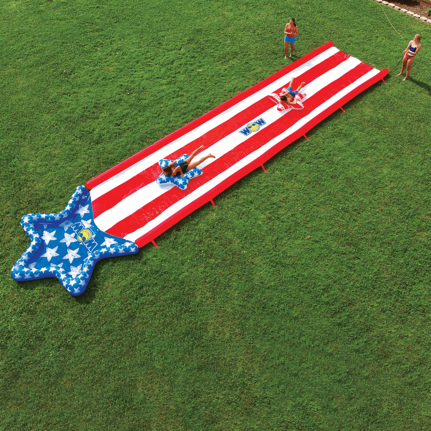 WOW Watersports Americana Stars &amp; Stripes Giant 40ft Backyard Super Slide Jupiter Gear Home