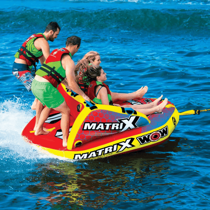 WOW Watersports Matrix Towable Boat Tube w Secure Seating for 1-4 Persons Jupiter Gear Home