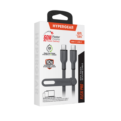 HyperGear Flexi PRO USB-C to USB-C Cable 6ft Jupiter Gear Home