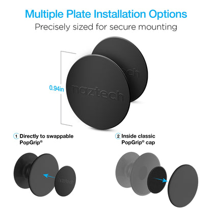 Naztech MagBuddy Universal Round Plates Compatible w Charge Devices Jupiter Gear Home