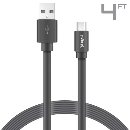 Xyst Charge and Sync USB to Micro USB Flat Cable 4Ft Jupiter Gear Home