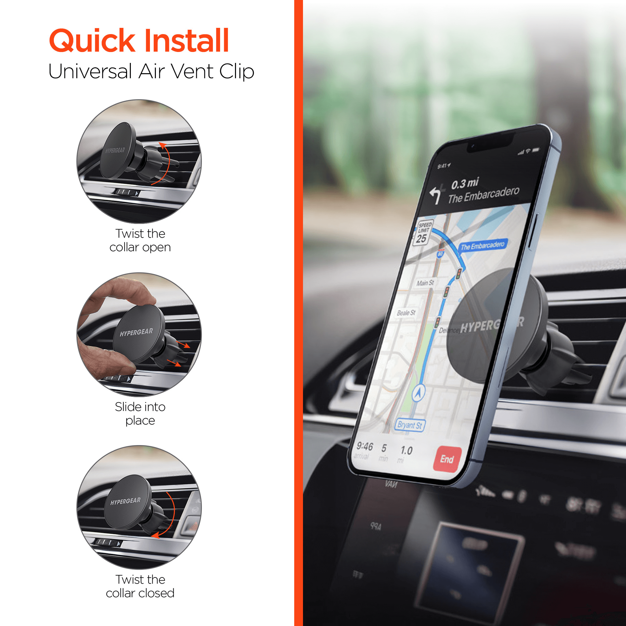 HyperGear MagGrip MagSafe Phone Mount Kit Jupiter Gear Home