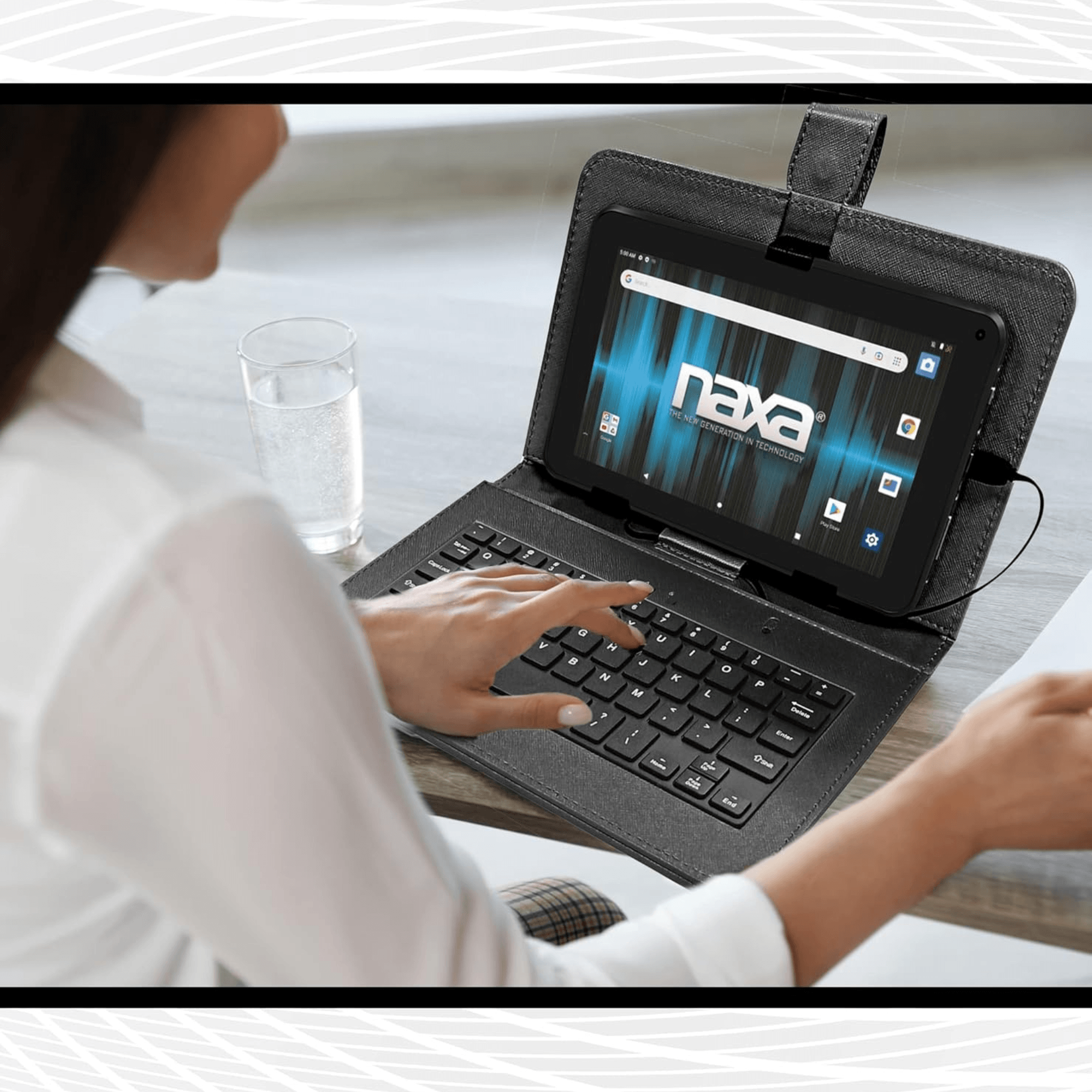 Naxa 10.1" Core Android 11 Tablet Kit Black - Refurbished Jupiter Gear Home
