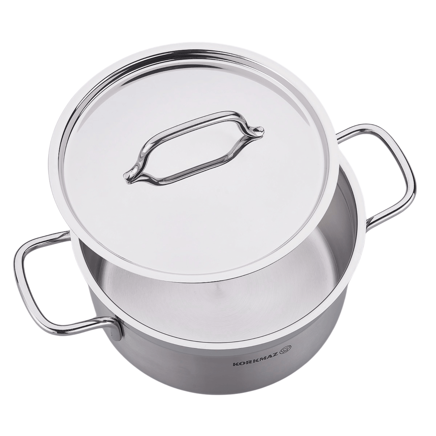 Korkmaz Alfa 6.8L Stainless Steel Casserole Dish with Lid Jupiter Gear Home