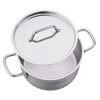 Korkmaz Alfa 6.8L Stainless Steel Casserole Dish with Lid Jupiter Gear Home