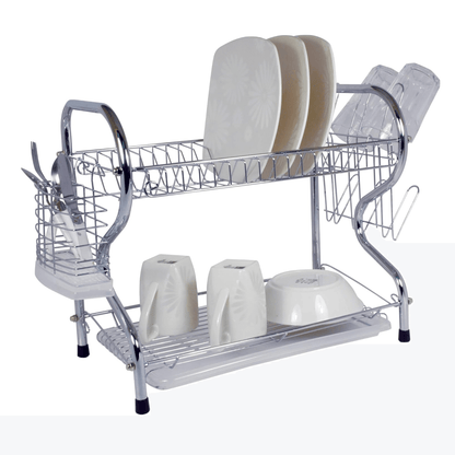 Better Chef 22" 2-Level Chrome-Plated R-Shaped Dish Rack Jupiter Gear Home