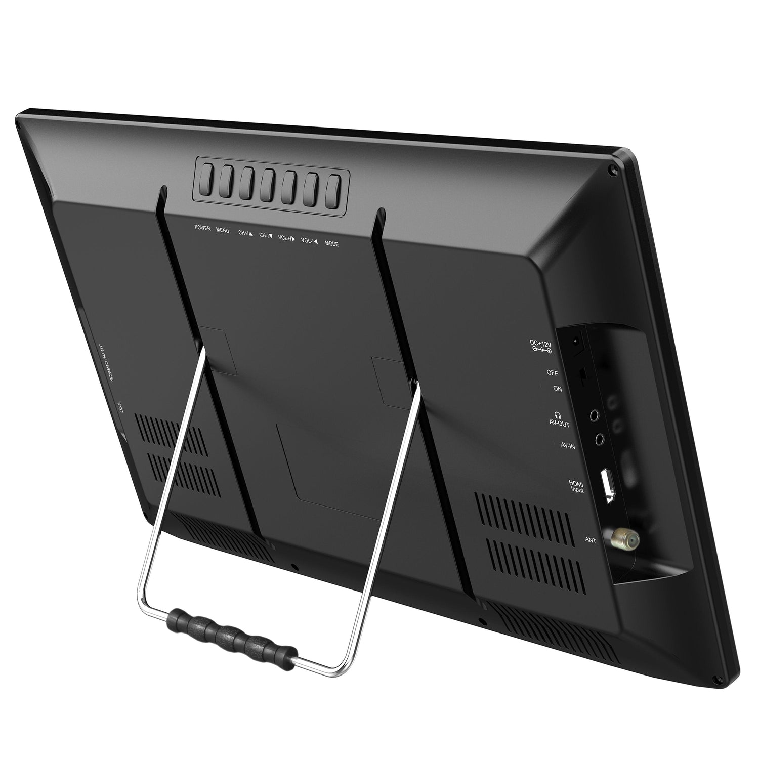 Supersonic Portable 16" 12 Volt Digital LED TV with USB, SD, and HDMI Input, Built-in Rechargeable Lithium Ion Battery and FM Radio (SC-2816) Jupiter Gear Home