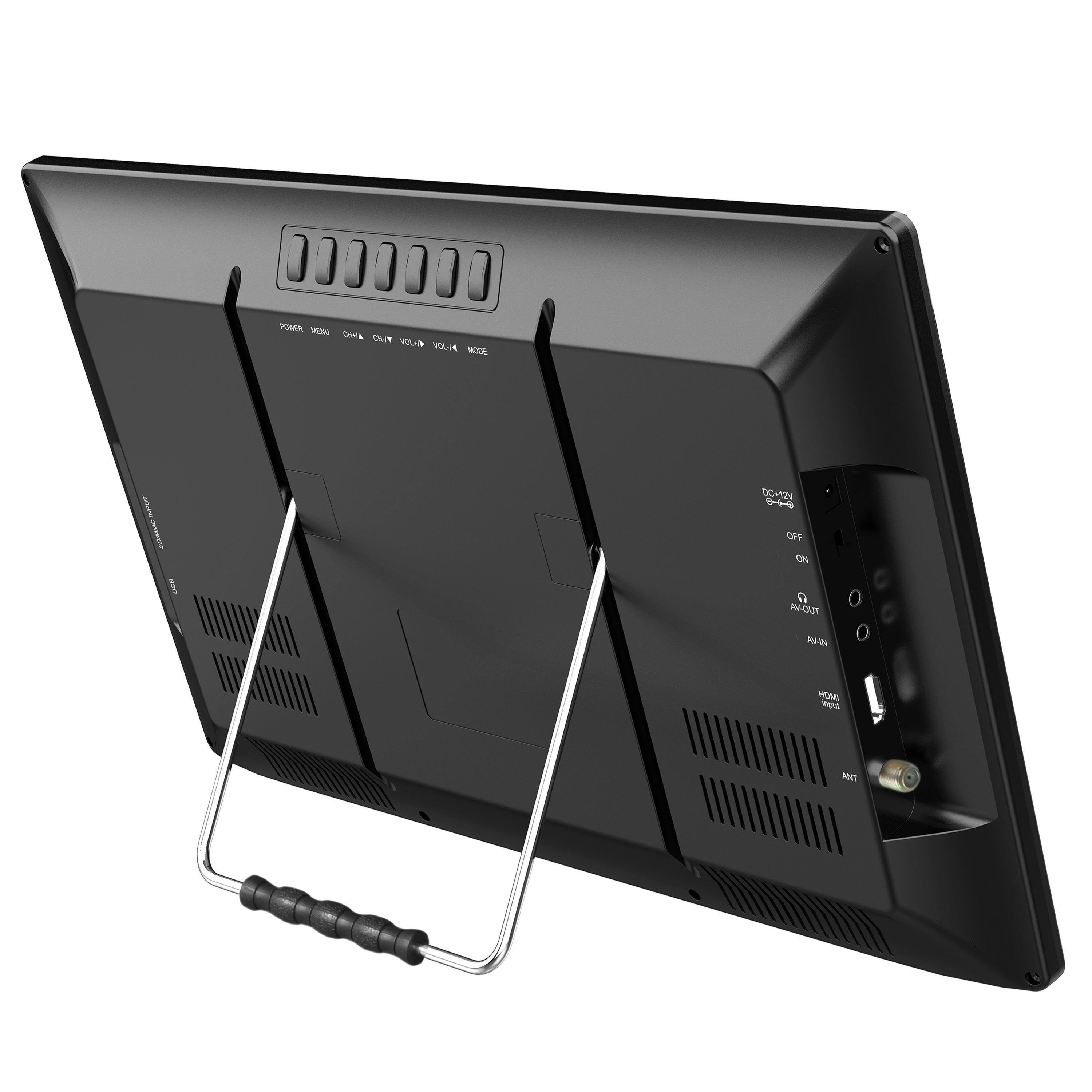 Supersonic Portable 16" 12 Volt Digital LED TV with USB, SD, and HDMI Input, Built-in Rechargeable Lithium Ion Battery and FM Radio (SC-2816) Jupiter Gear Home