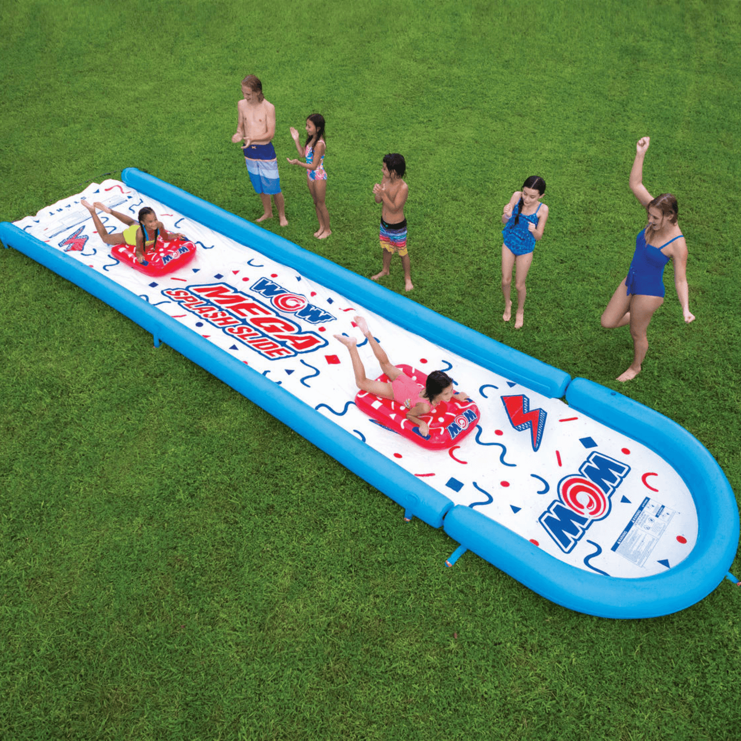 WOW Watersports 25 Ft Mega Backyard Slide w Splash Pool and High Side Walls Jupiter Gear Home