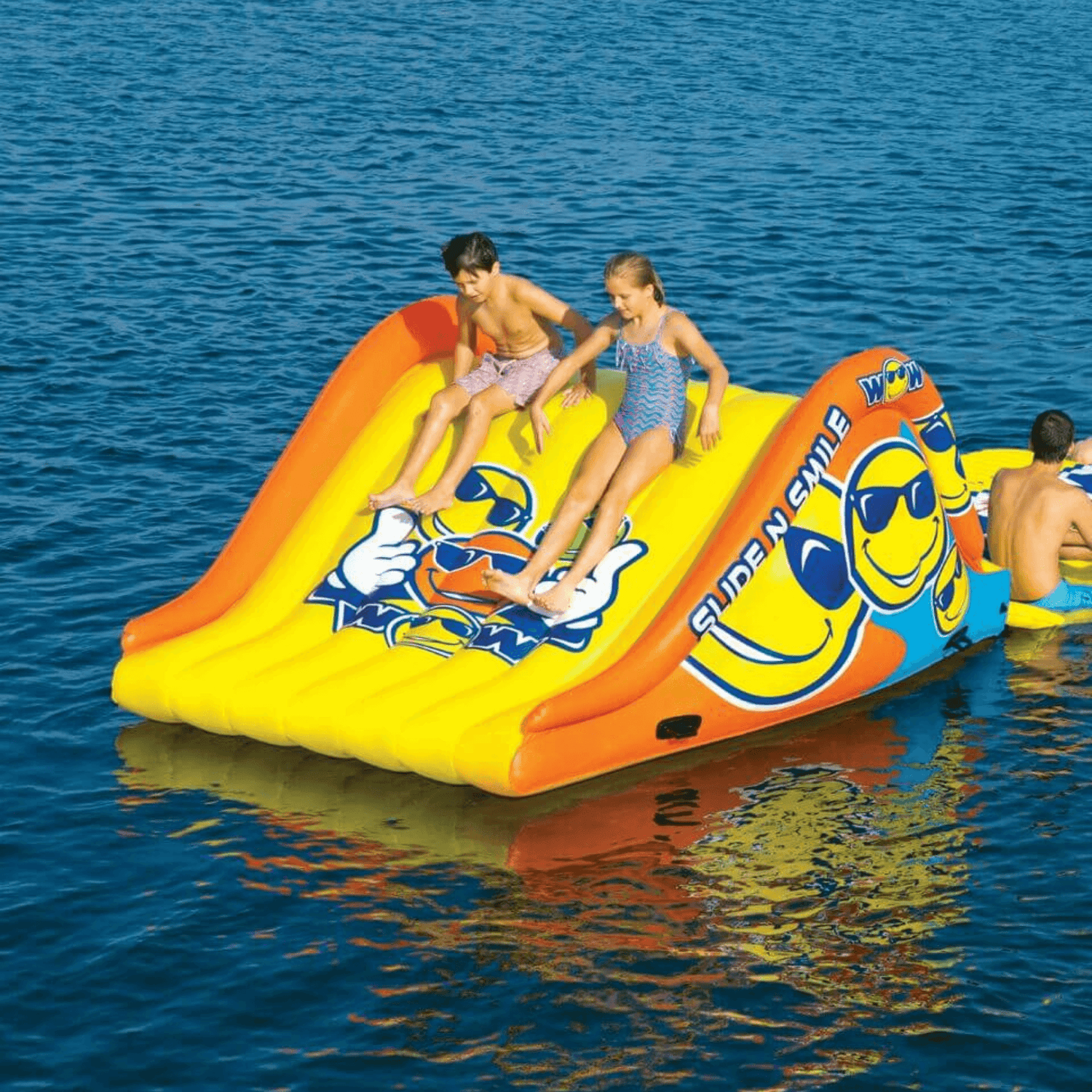 WOW Watersports Slide N Smile Floating 2 Lane Waterslide Jupiter Gear Home