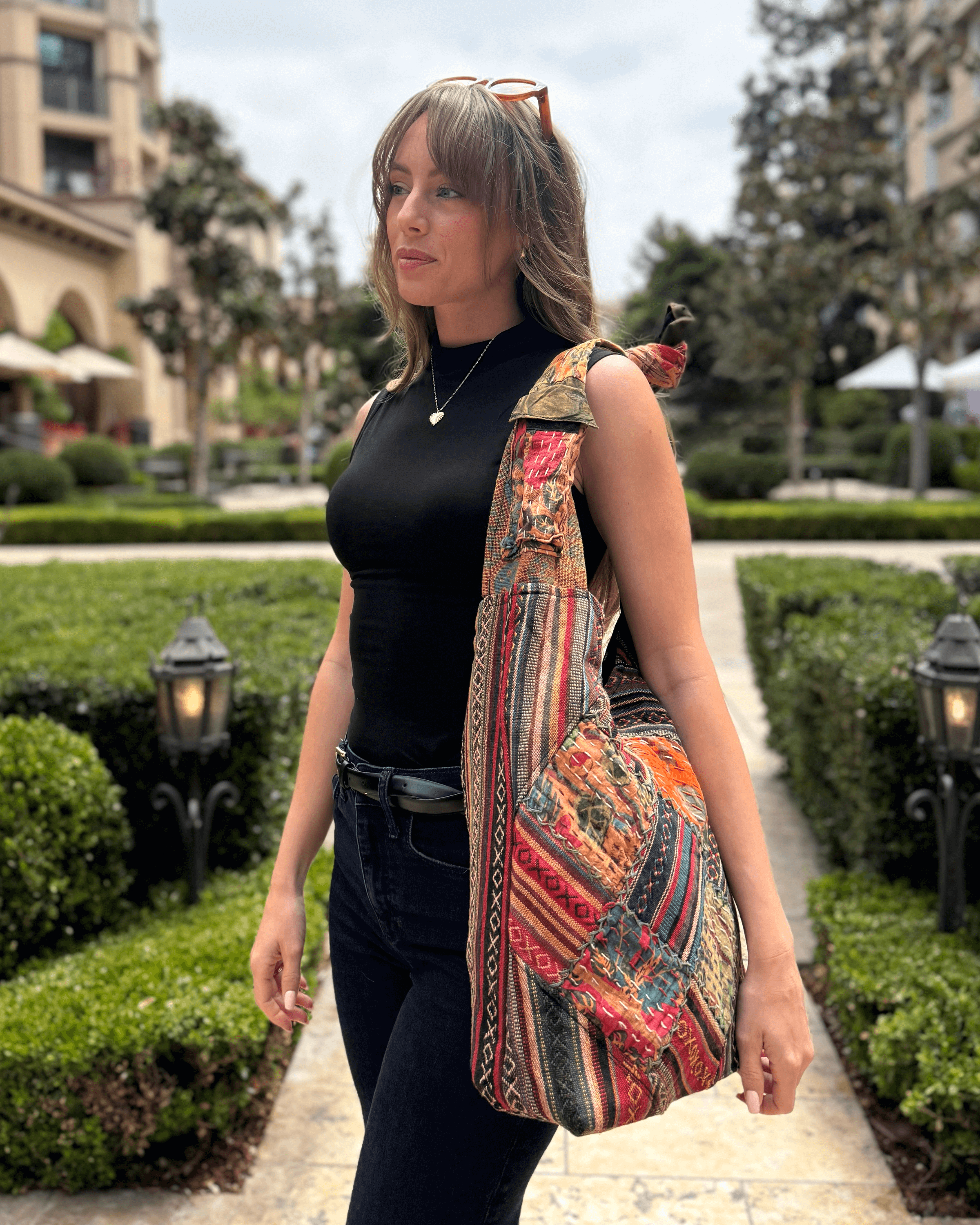 Kathmandu Collection Quilted Patchwork Hobo Bag Jupiter Gear Home