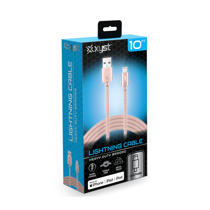 Xyst Charge and Sync USB to Lightning Braided Cable 10Ft Jupiter Gear Home