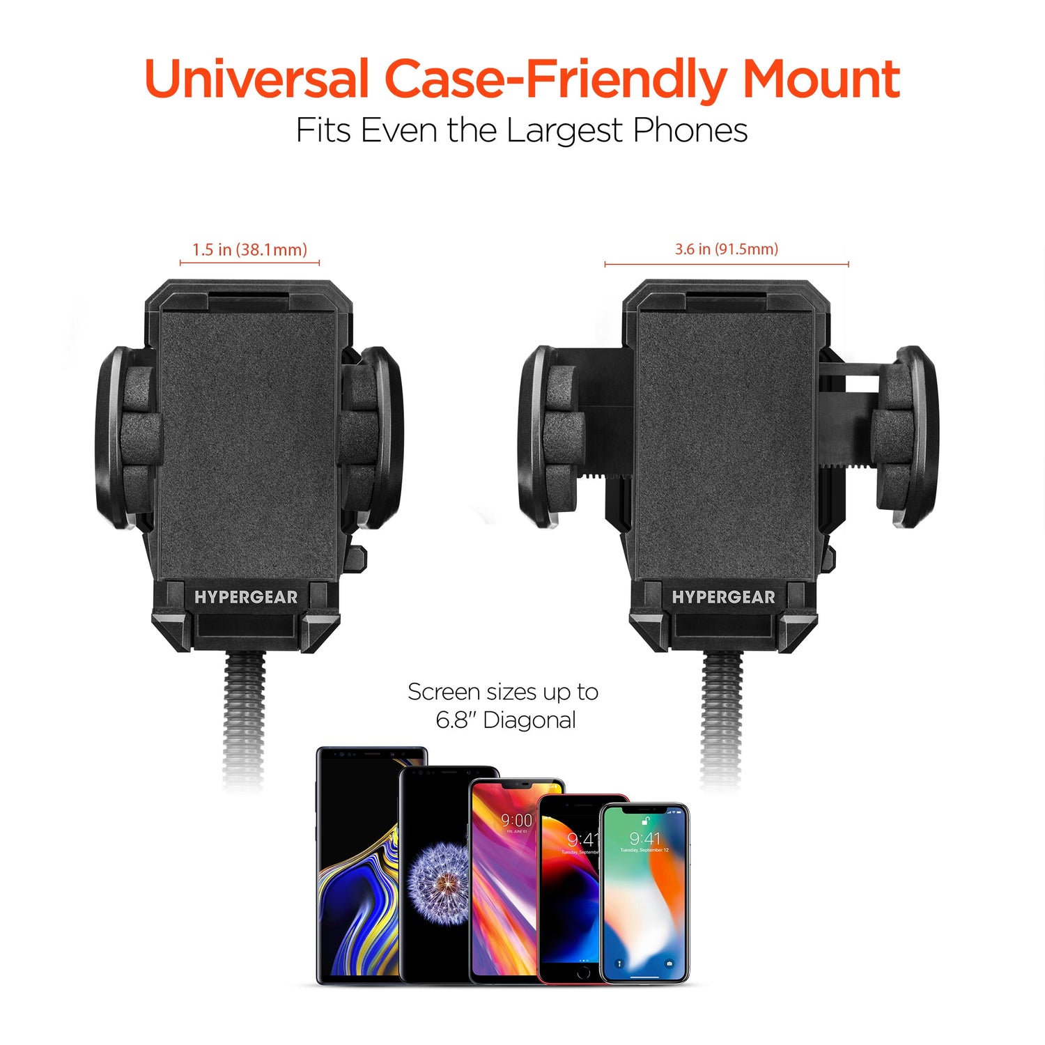 HyperGear Universal Windshield Phone Mount Black (14369-HYP) Jupiter Gear Home