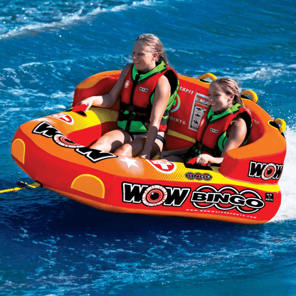 WOW Watersports Bingo 1-2 Person Cockpit Ski Tube with Secured Seating Jupiter Gear Home