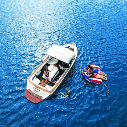 WOW Watersports Born to Ride 3 Person 3P Towable with Soft Top and EZ Tow Jupiter Gear Home