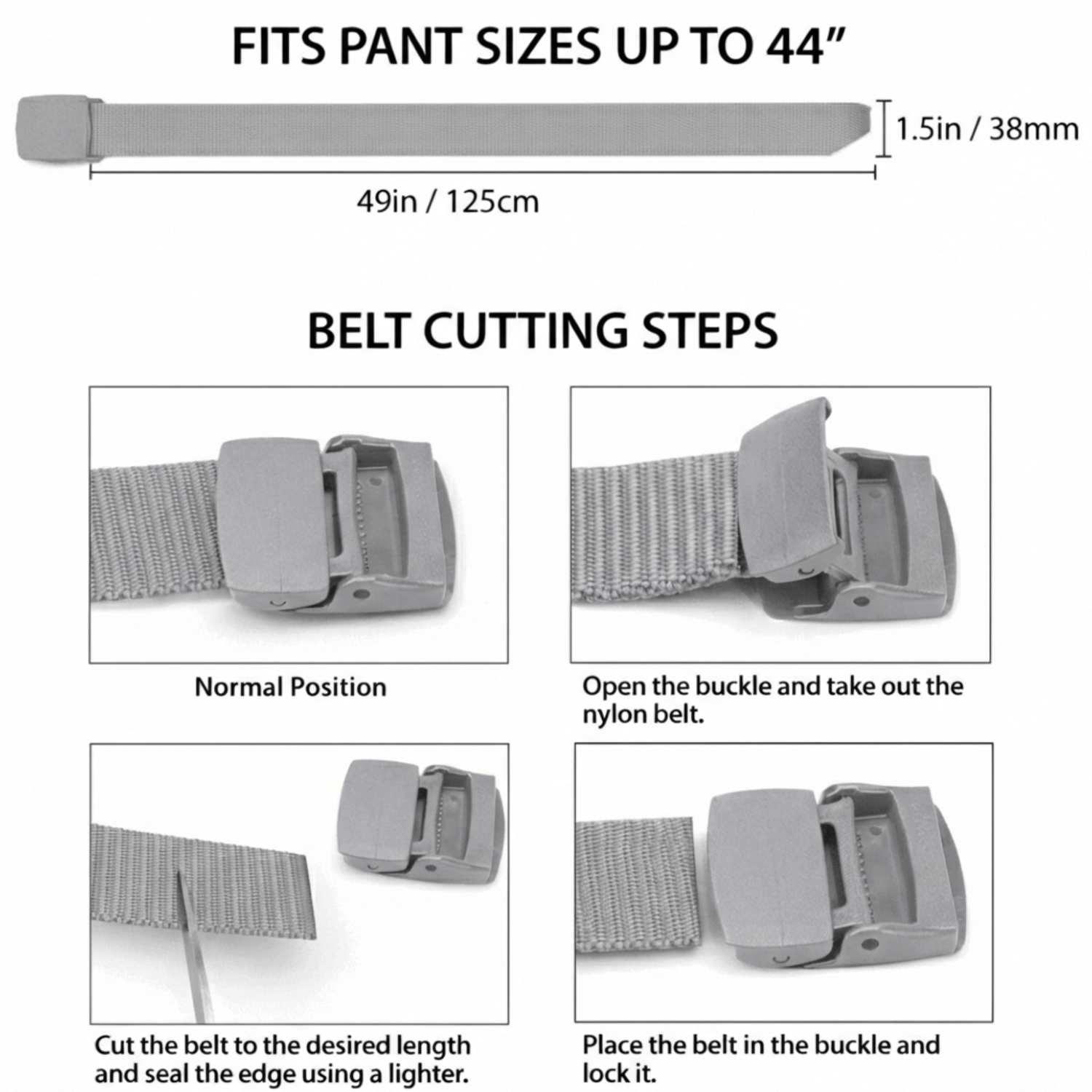 XGear Tactical Adjustable Nylon Belt with Plastic Buckle Jupiter Gear Home