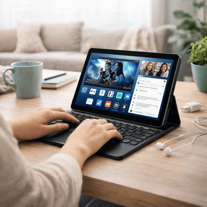 Emerson 10.1" Tablet Combo with Headphones and USB Keyboard Black - Refurbished Jupiter Gear Home