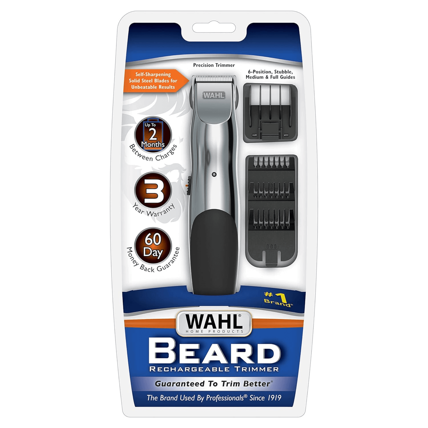 Wahl Rechargeable Beard Trimmer with Self-Sharpening Blades Jupiter Gear Home