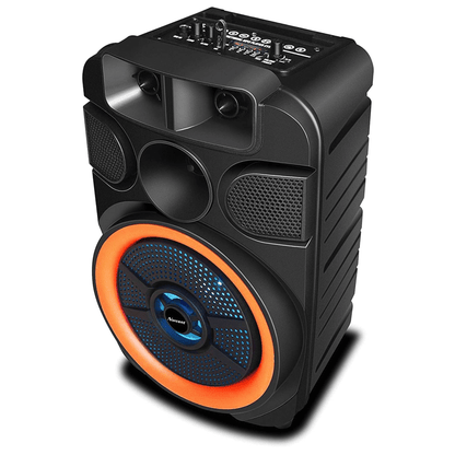 Norcent 8" Portable Bluetooth Outdoor Speaker with FM Radio and LED Lights Jupiter Gear Home
