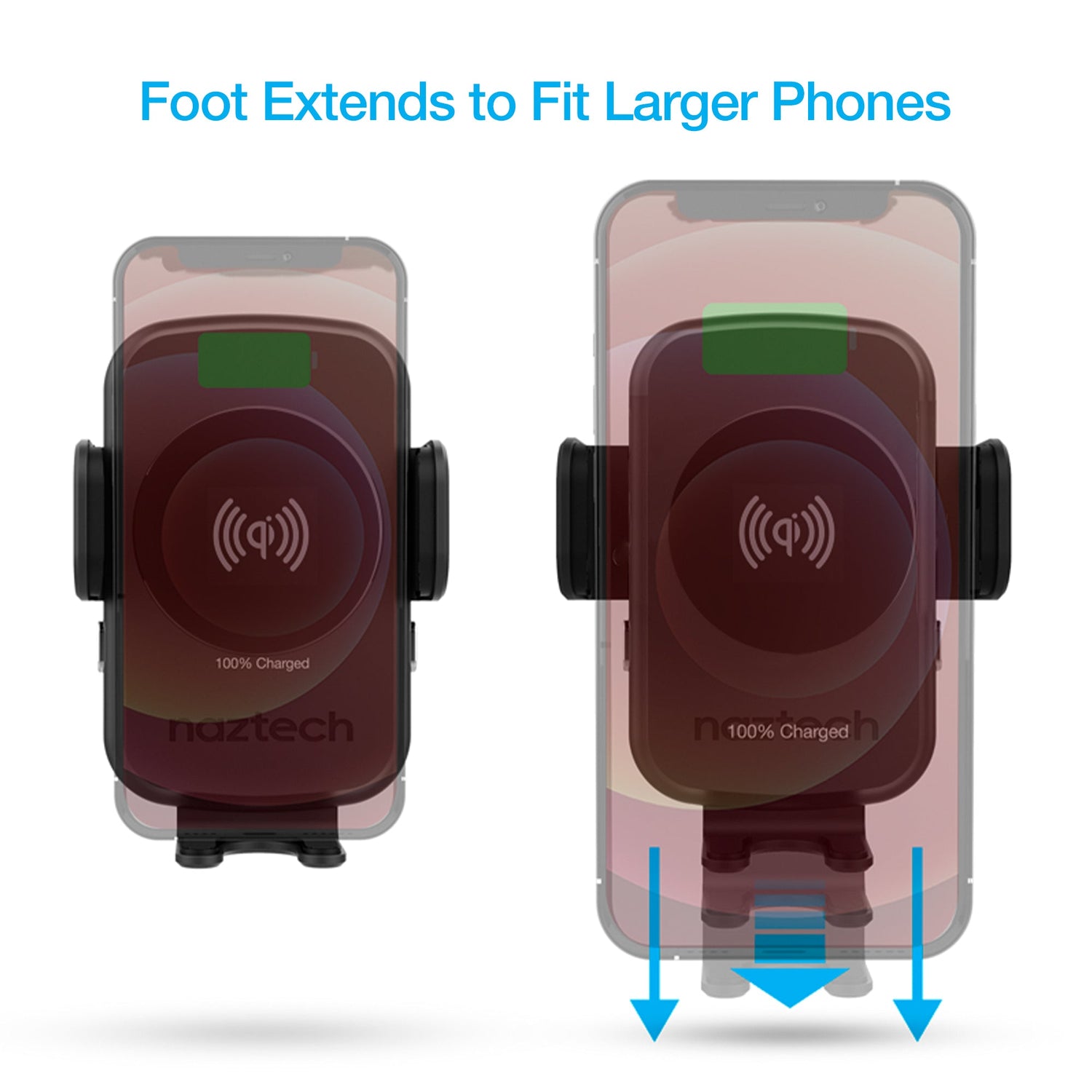 Naztech Smart Grip Wireless Charging Car Mount Jupiter Gear Home
