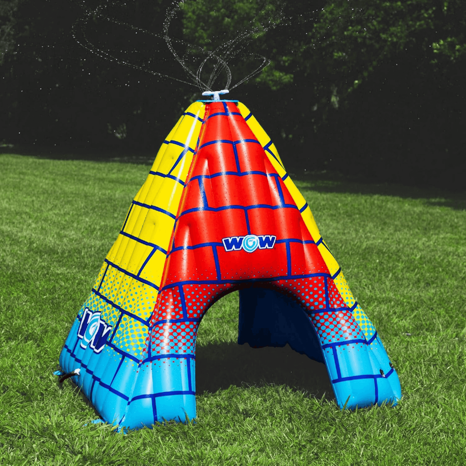 WOW Watersports 5.5ft Rainbow Pyramid Backyard Sprinkler Jupiter Gear Home