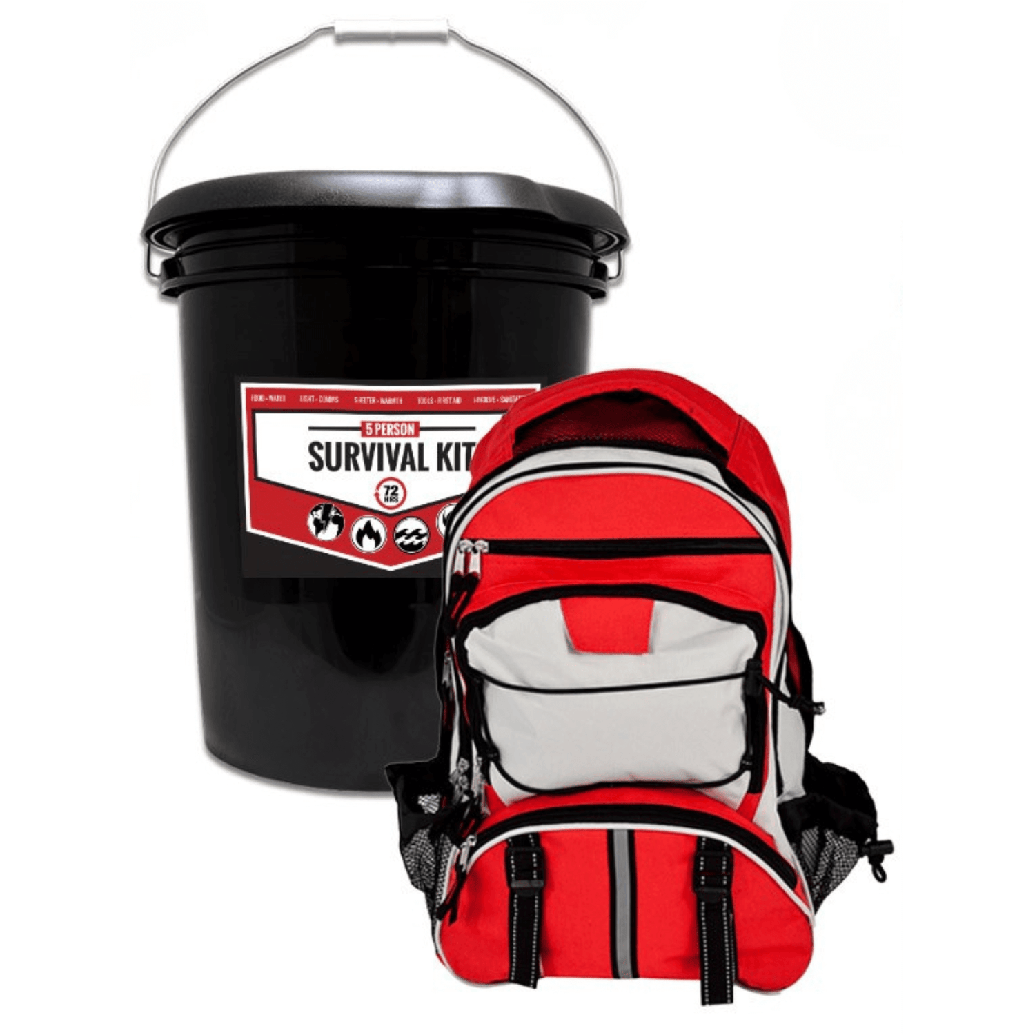 WSK 5-Person 72-Hour Emergency Survival Bucket Kit Jupiter Gear Home