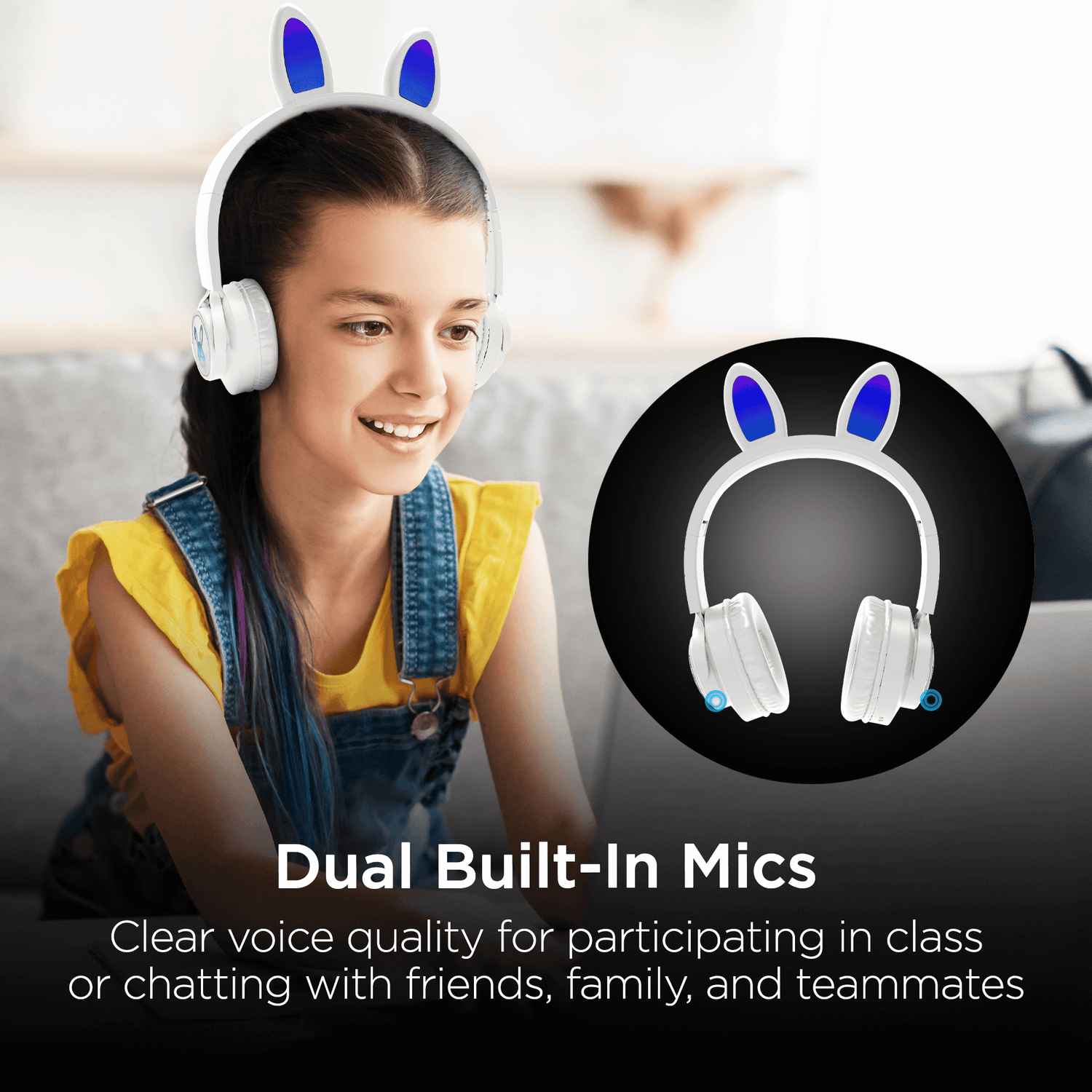 HyperGear Bunny Tracks Wireless Light-Up Headphones Jupiter Gear Home